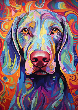 Colorful Dog Portrait