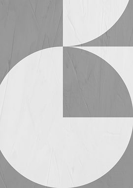 Abstract Geometric Gray and White Design