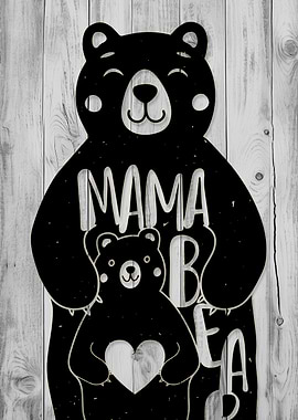 Mama Bear and Baby Bear Art