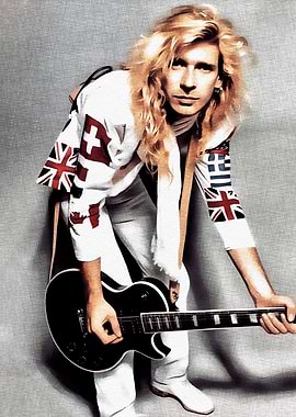 Guitarist with Flag-Themed Outfit