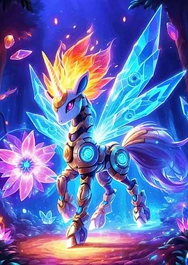 Crystal Winged Unicorn Enchanted Forest