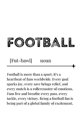 Football Definition Text Art