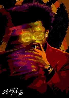 The Weeknd Smoking Digital Art