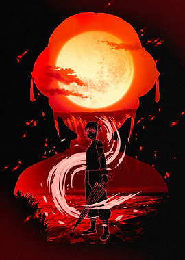 Gintama Kagura Moon Double Exposure