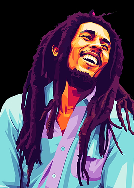 Bob Marley Portrait Pop Art