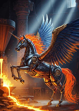Mechanical Unicorn Pegasus Foundry
