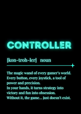 Controller Definition Neon Sign