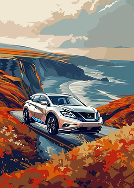 Nissan Murano Coastal Drive Illustration