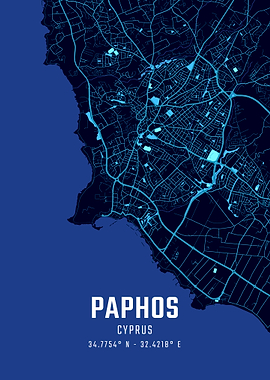 Paphos Midnight City Map