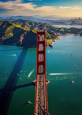Golden Gate Bridge Aerial View