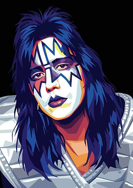 Gene Simmons Kiss Pop Art Portrait