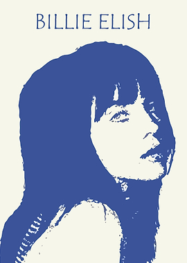 Billie Eilish Portrait in Blue