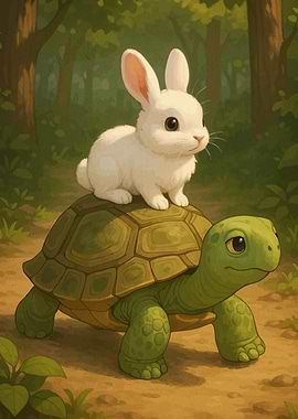 Rabbit turtle forest