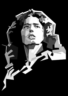 70s British Classic Rock Singer Monochrome