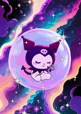Kuromi in Space Bubble