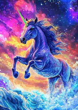 Majestic Unicorn Cosmic Sea