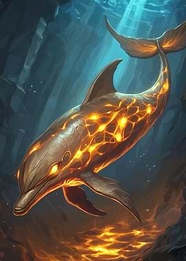 Glowing Dolphin Deep Sea