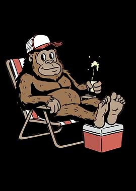 Relaxing Bigfoot with Beer