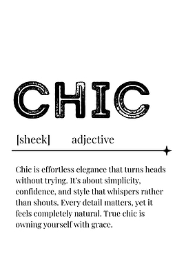 Chic Definition Typography Art Print