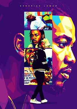Kendrick Lamar wpap Portrait