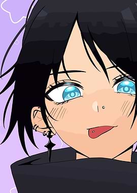 Anime Girl with Piercings