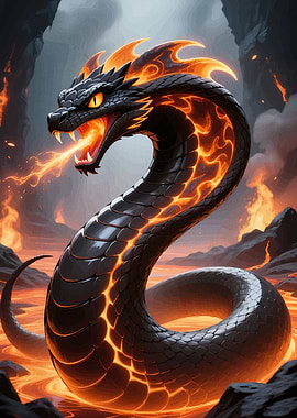 Fiery Lava Snake
