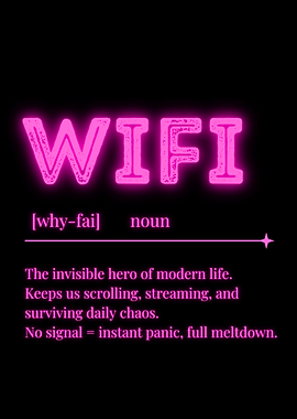 WiFi Definition Neon Sign