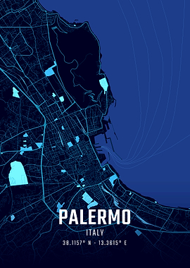 Palermo Midnight City Map