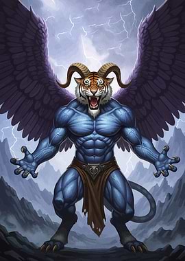 Tiger-headed winged monster