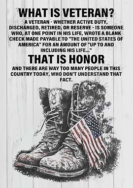 Veteran Honor Boots and American Flag