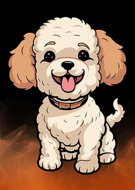 Cartoon Dog with Collar