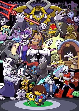 Undertale Characters Group Illustration