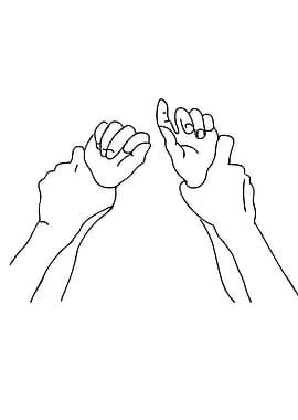 Pinky Promise Line Art