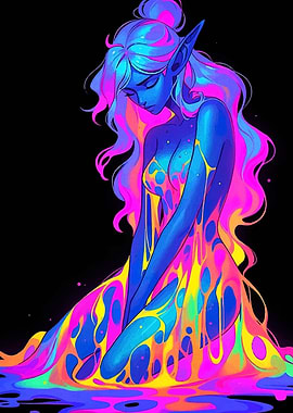 Neon Elf Girl