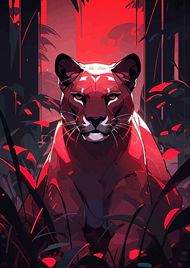 Red Cougar in the Jungle