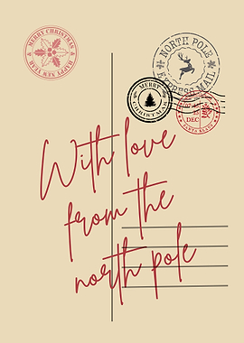 North Pole Christmas Postcard
