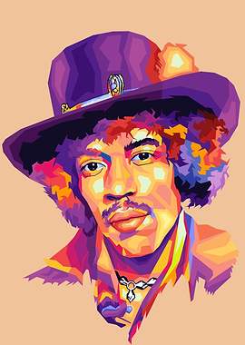 Jimi Hendrix Pop Art Portrait