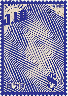 Jennifer Lopez Stamp Art