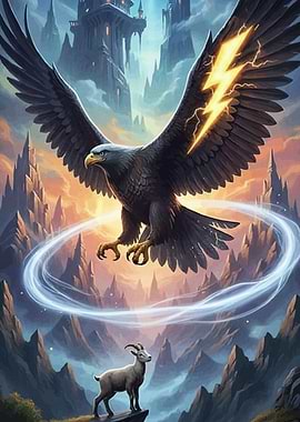 Eagle Lightning Mountain Goat