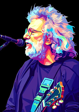 Jerry Garcia wpap pop art
