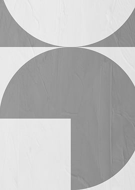 Abstract Geometric Shapes in Gray and White
