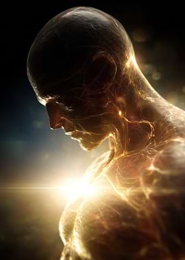 Abstract Human Figure with Light