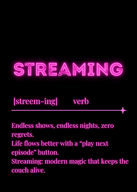 Streaming Definition Neon Text