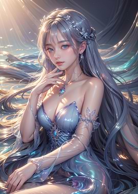 Anime Girl with Silver Hair