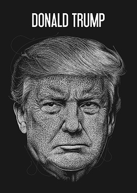 Donald Trump Scribble Art