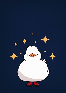 Cute Duck with Stars