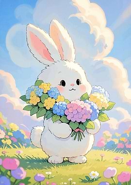 Cute Bunny Flowers