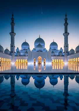 Sheikh Zayed Mosque at Dusk