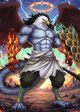 Eagle-headed Dragon Warrior Fiery