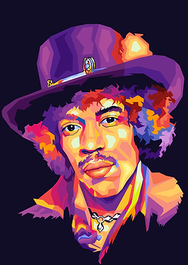 Jimi Hendrix Pop Art Portrait